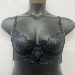Honey Birdette Sarah Black Bra, USA Size 32DD- NEW WITH TAGS